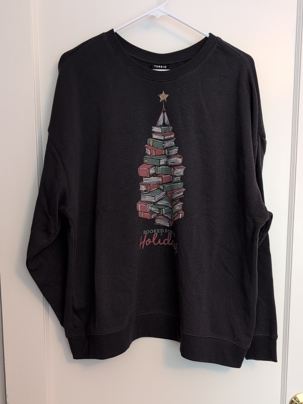 torrid Black Holiday Book Tree Sweatshirt
